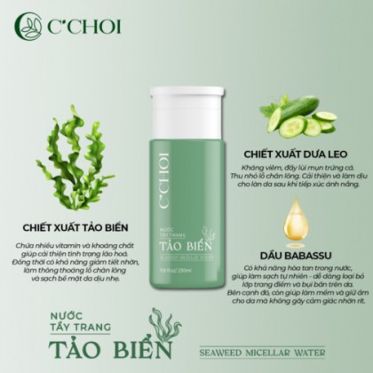 Nước tẩy trang tảo biển C'Choi - Seaweed Micellar Water