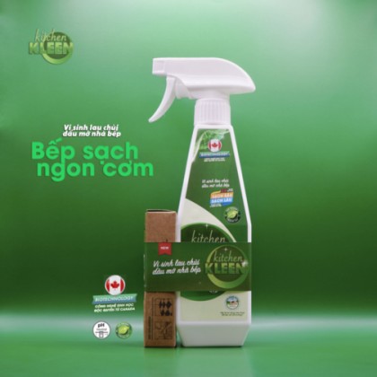Bộ vi sinh lau chùi dầu mỡ Kitchen Kleen (01 Chai 500ml + 03 ống 5ml)
