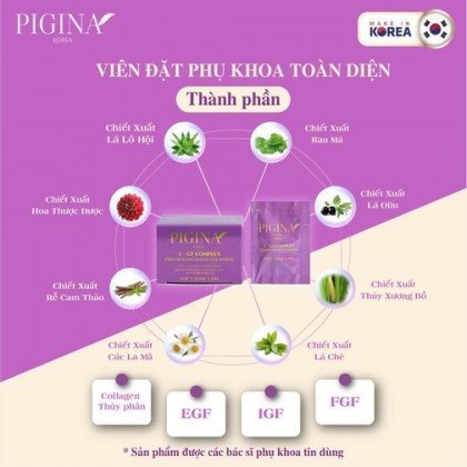 Hộp lẻ 6 viên đặt hỗ trợ phụ khoa PIGINA - Pigina Premium Intimate Cleanser