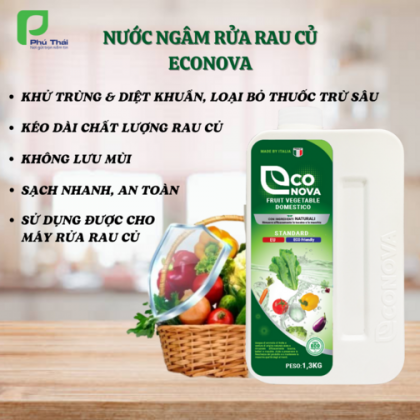 Nước ngâm rửa rau củ quả Econova - Fruit Vegetable Domestico