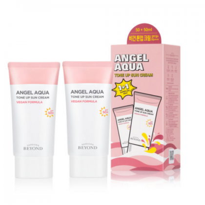 Kem chống nắng cấp ẩm nâng tone Beyond Angel Aqua Tone-up Sun Cream 1+1 (BEYOND ANGEL AQUA TONE UP SUN CREAM)