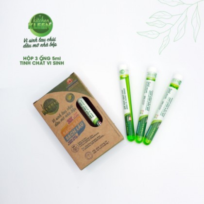Hộp vi sinh lau chùi dầu mỡ Kitchen Kleen (03 ống 5ml)