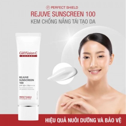 Cell Fusion C Expert - Kem chống nắng bảo vệ. tái tạo da Rejuve Sunscreen 100 SPF50+. PA++++